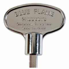 Blue Flame BF.KY.01 Dual Socket Universal Brass Log Lighter Key, 1/4 inch x 5/16 inch x 3 inch L, Polished Chrome