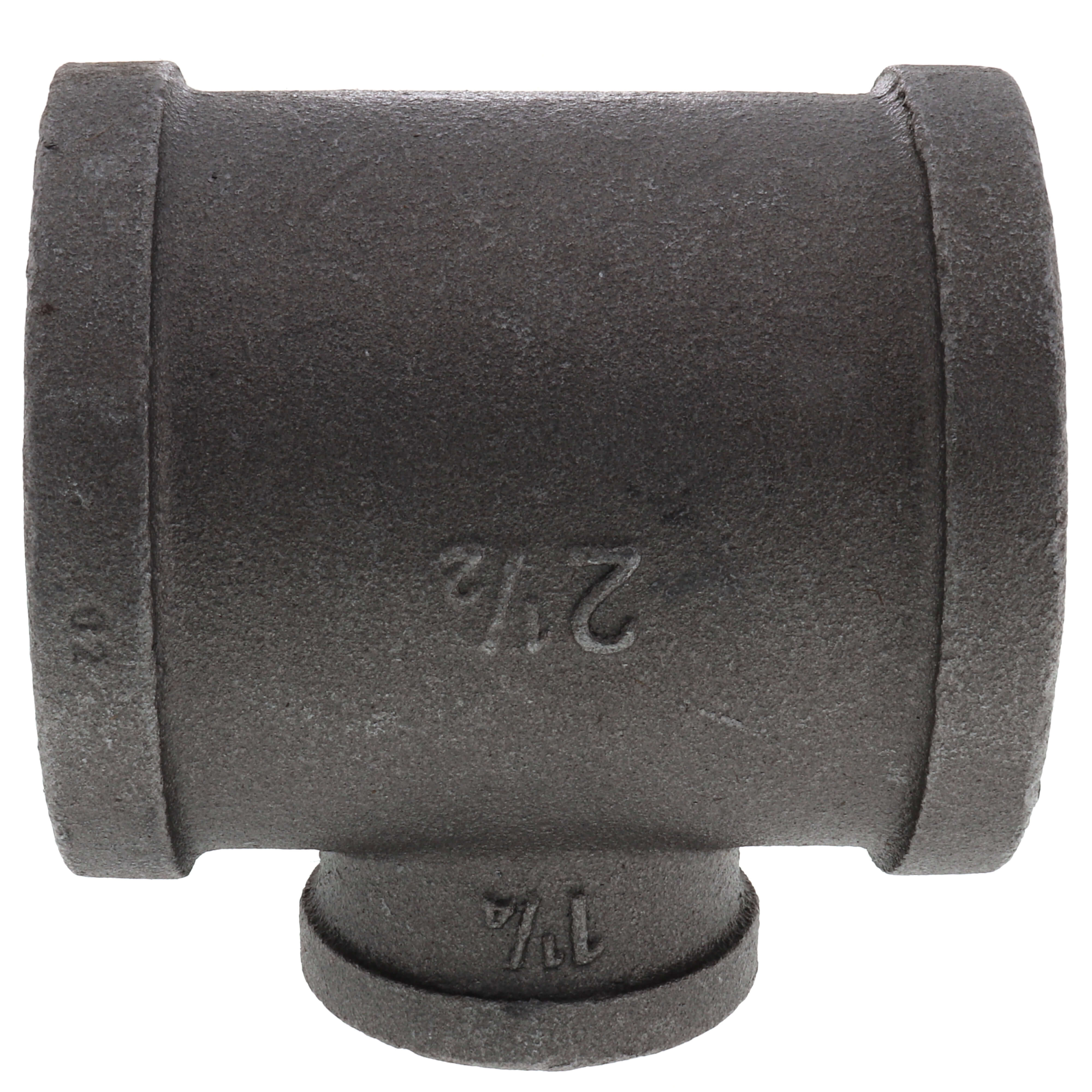 Everflow BMRT2123 | 2-1/2 x 1-1/4 Black Reducing Tee | BLT250-250-125