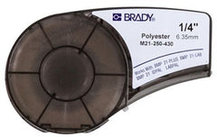 Brady M21-250-430 Label Polyester 0.25in x 21ft BK/CL