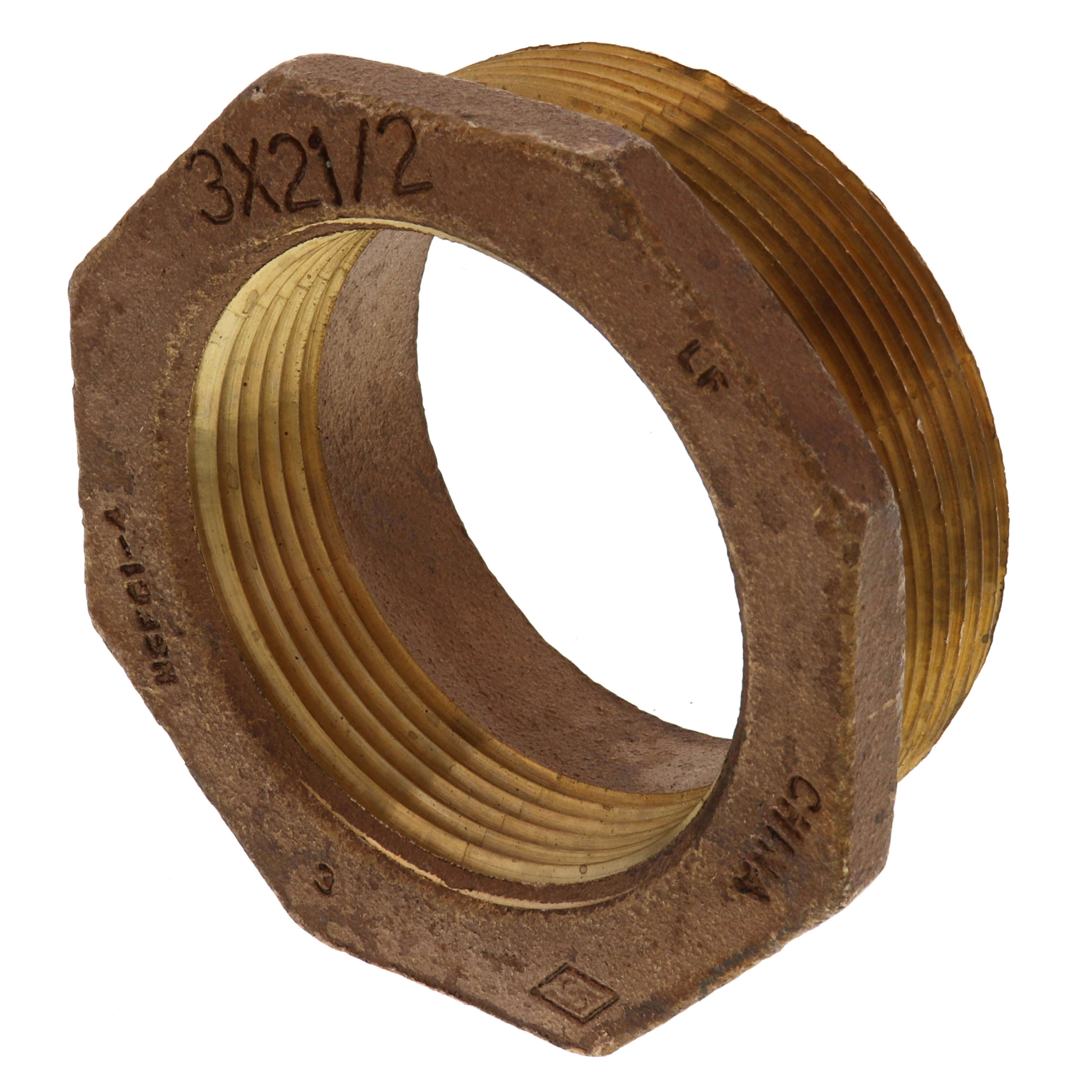 Everflow BRBU3002-NL 3 X 2-1/2 Hex Bushing Brass Lead Free