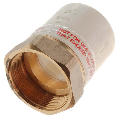 Everflow BRCPF200-NL 2 CPVC x Female Brass Adapter (Lead Free)