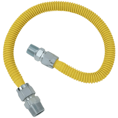 BrassCraft CSSC54-24 Coated Gas Appliance Connector 1/2 FIP x 1/2 MIP 24 Inch