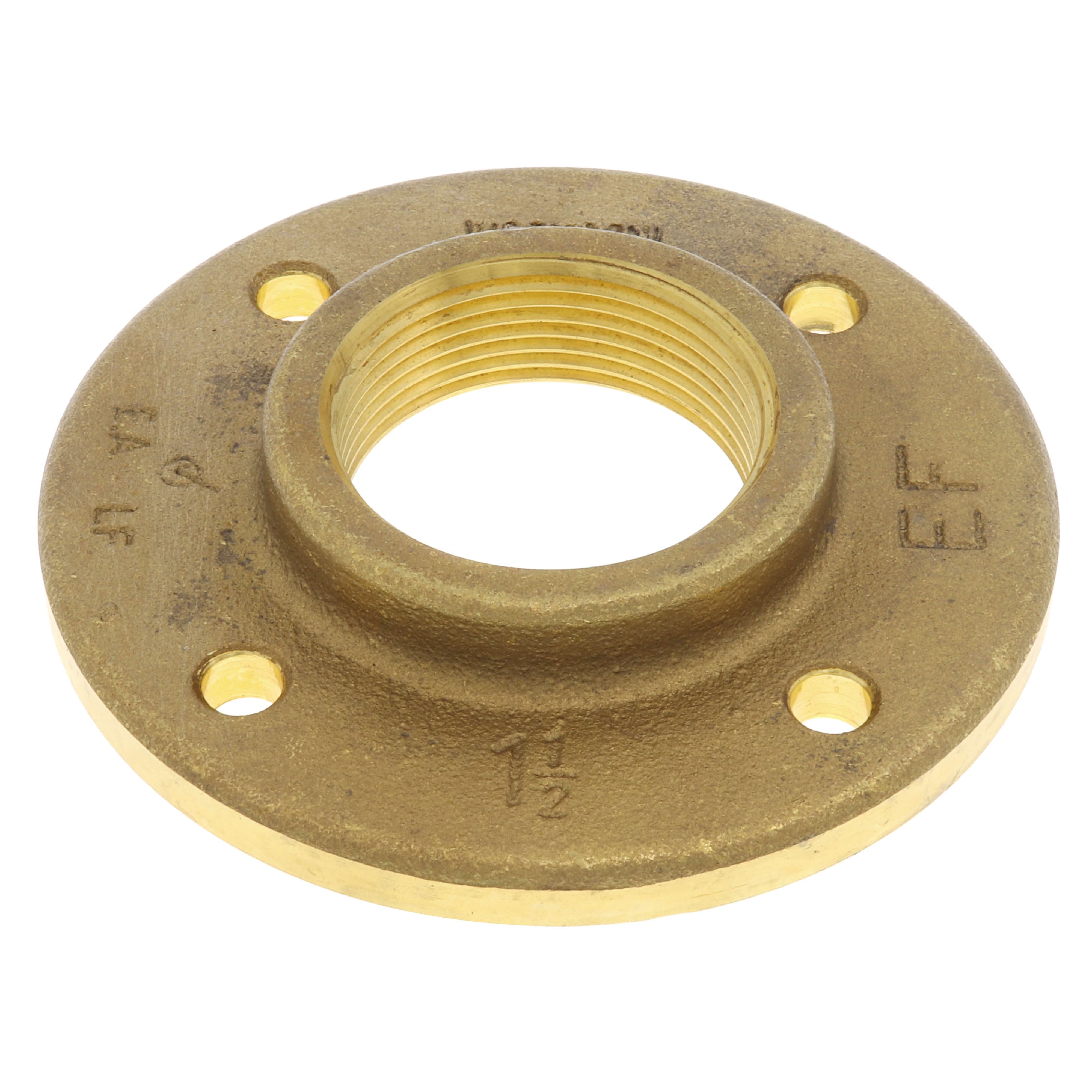 Everflow BRFF0112-NL 1-1/2 Floor Flange W Holes Brass Lead Free