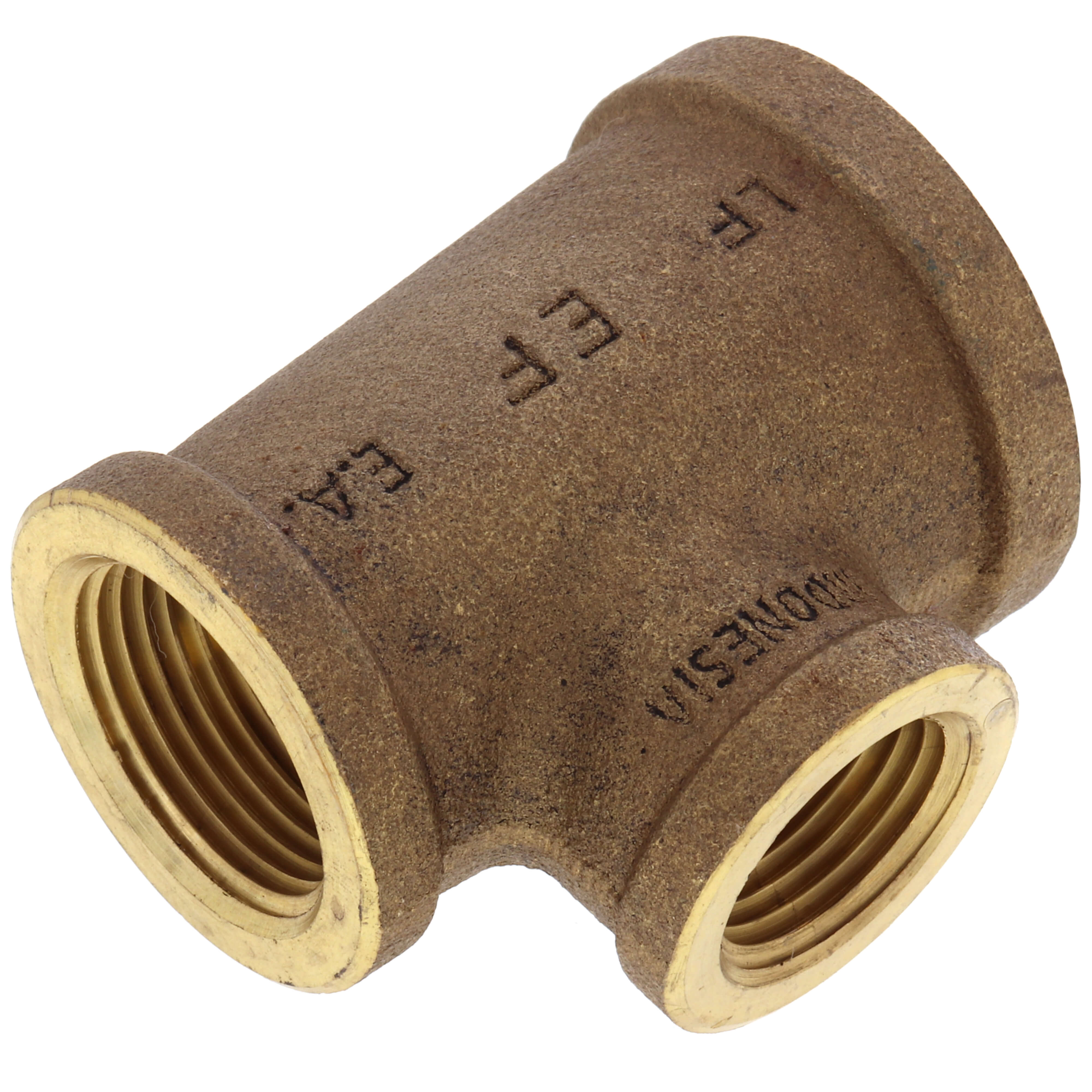 Everflow BRRT1007-NL 1 X 3/4 X 1/2 Reducing Tee - 3 Size Brass Lead Free