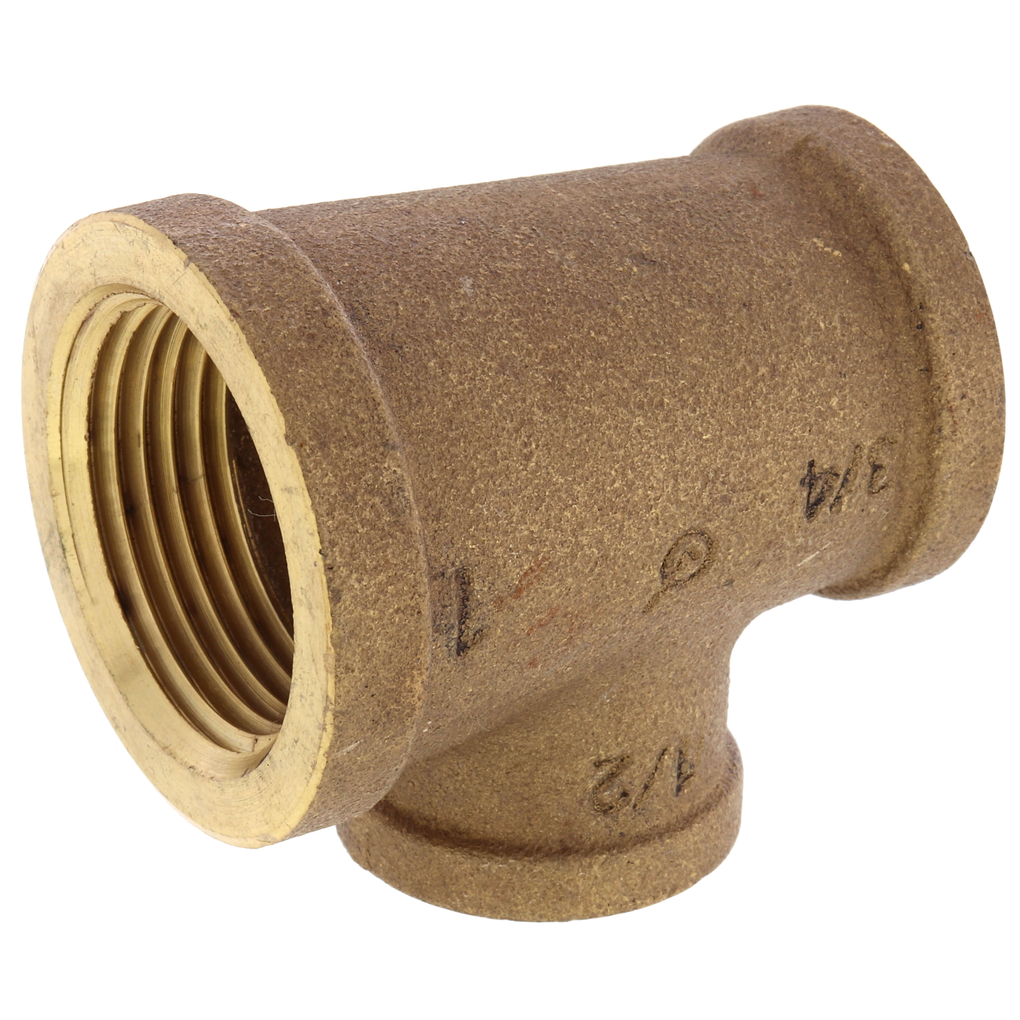 Everflow BRRT1007-NL 1 X 3/4 X 1/2 Reducing Tee - 3 Size Brass Lead Free