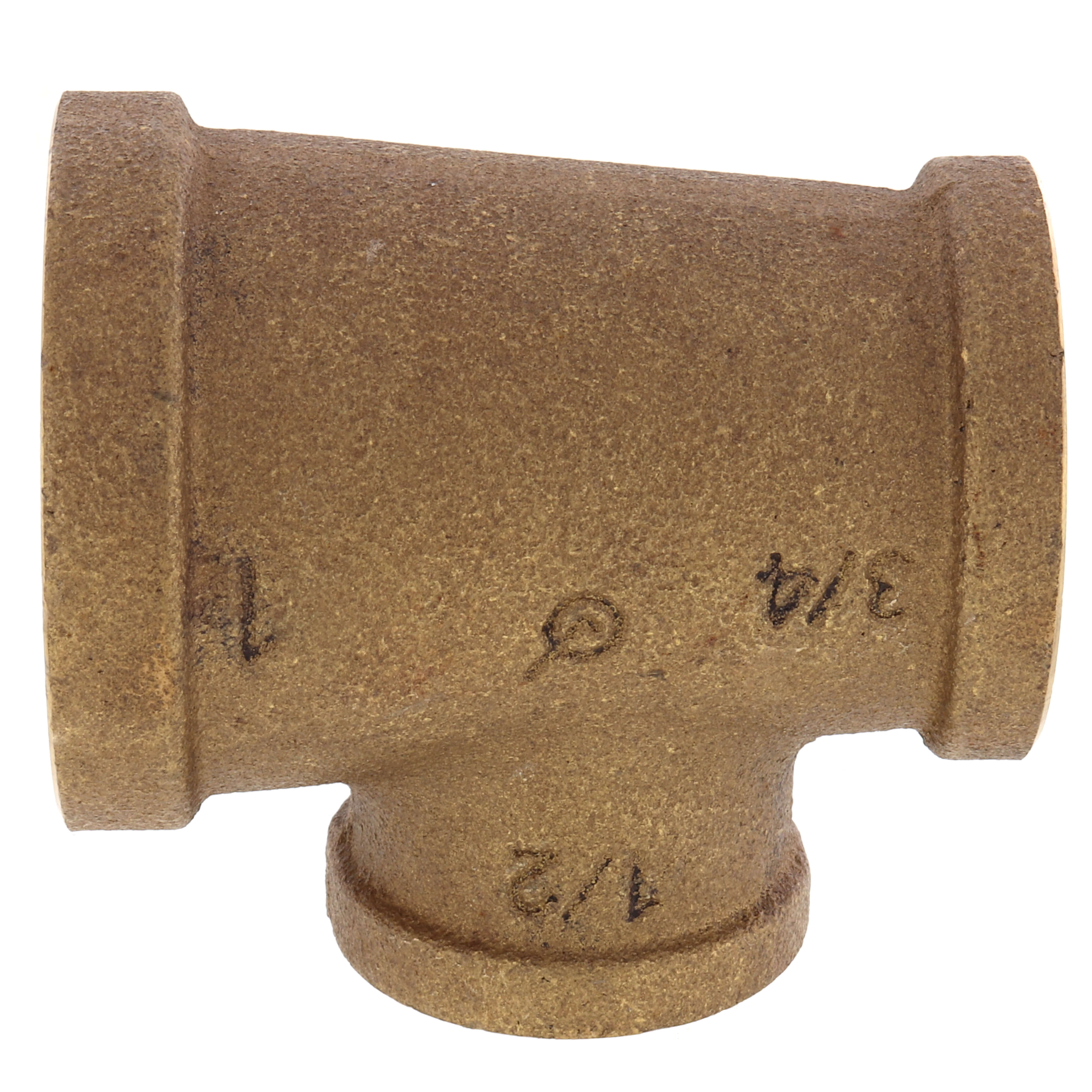 Everflow BRRT1007-NL 1 X 3/4 X 1/2 Reducing Tee - 3 Size Brass Lead Free