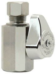 BrassCraft G2R12X-C 1/2 x 3/8, FPT x Compression, 125 PSI, Lead-Free, Chrome Plated Brass, 1/4 Turn Straight Stop