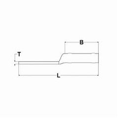 Hubbell YA31L YA-L 1-Hole Compression Lug With Inspection Window 350 kcmil Stranded Copper Conductor