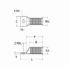 Hubbell YAV28-TC12-FXB BURNDY BELLED HYLUG-4/0FLEX-1/2 YAV28TC12FXB