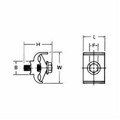 ABB PAE4141-9 T-B PAR GROOVE CLAMP MAIN 4/0 ACSR