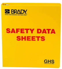 Brady 121183 GHS Standard SDS Binder 1 1/2 Rings Red/Yellow 121183