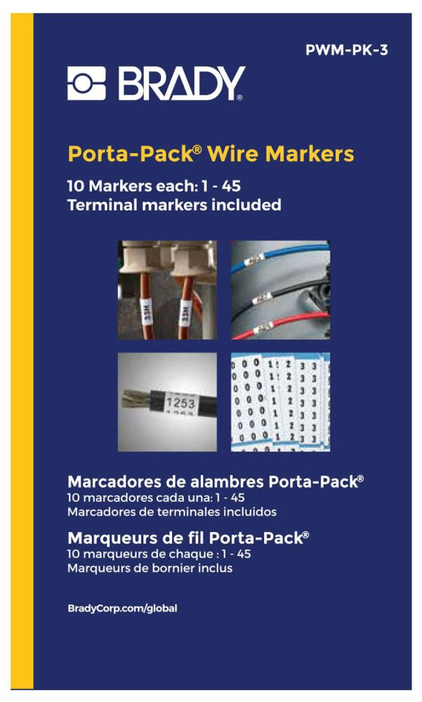 Brady PWM-PK-3 Porta-Pack WM Refill Legend 1 to 45