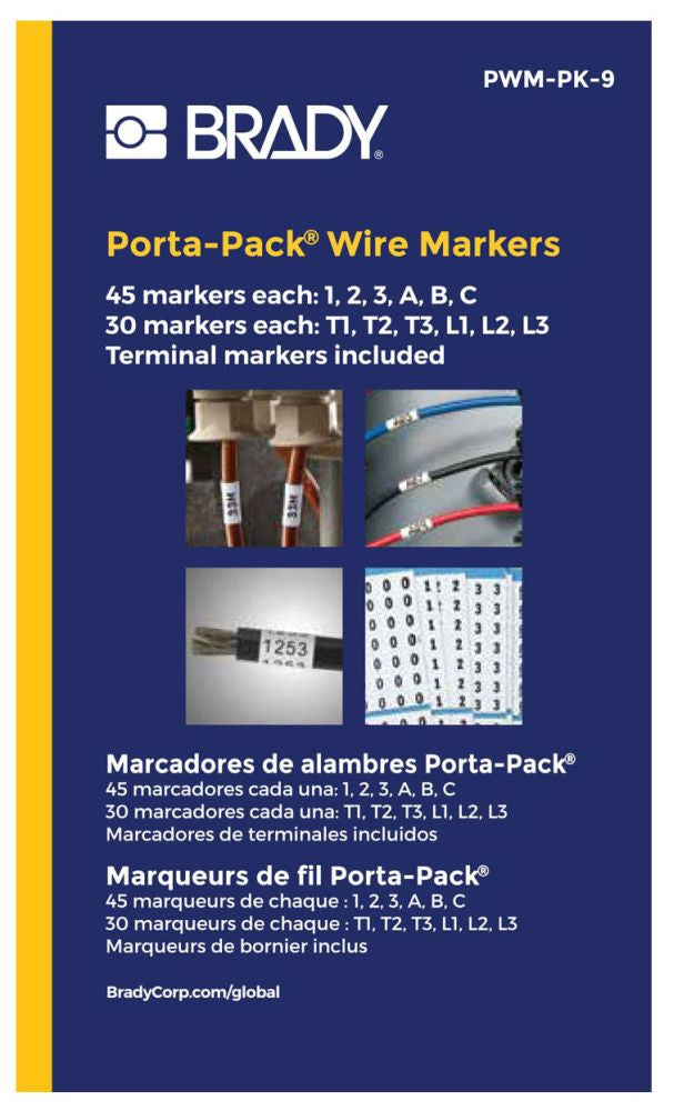 Brady PWM-PK-9 Porta-Pack Wire Marker Refill Combo 9