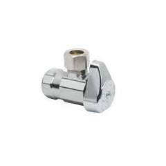 BrassCraft G2R17XC 1/4-Turn Water Stop, Angle Valve, 1/2 Inch FIP x 3/8 Inch OD Compression