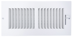 10in x 4in Wall/Ceiling Register 2-Way 1/2in Spaced Fins White Steel