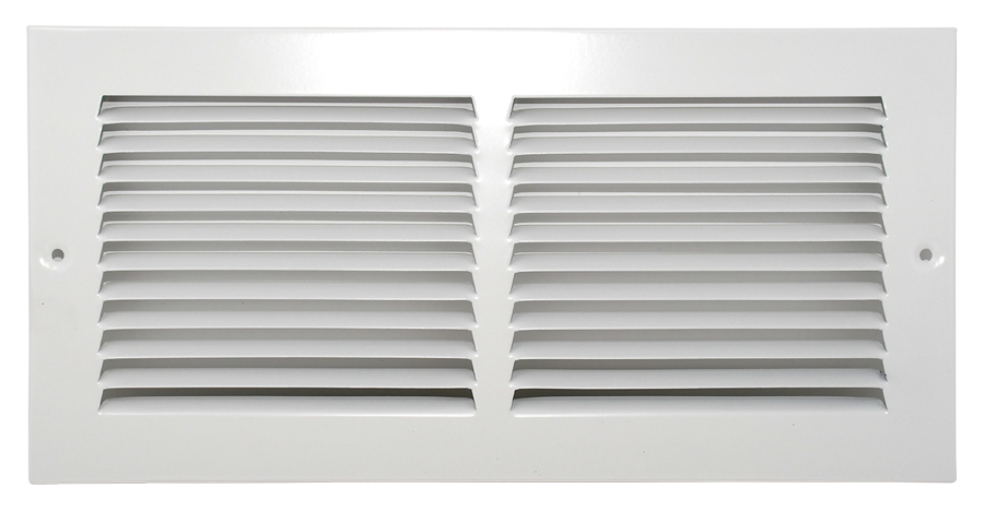 14in x 6in Wall Return Air Grille 1/2in Spaced Fins White Steel