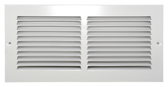 14in x 6in Wall Return Air Grille 1/2in Spaced Fins White Steel