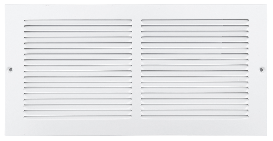 14in x 6in Wall Return Air Grille 1/3in Spaced Fins White Steel