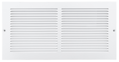 14in x 6in Wall Return Air Grille 1/3in Spaced Fins White Steel