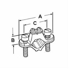 Bridgeport Fittings 1313-B Conduit Ground Clamp 8 to 4 AWG #8-#4wire