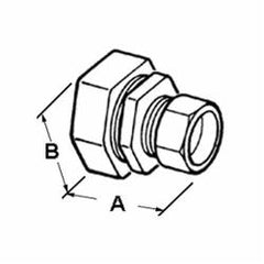 Bridgeport 4360-DC Concretetight Patented Raintight Conduit Combination Coupling 1/2 in