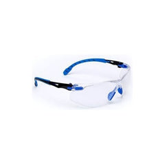 3M 7100079183 Solus 1000 Series Protective Eyewear Clear Lens Polycarbonate Anti-Fog Anti-Scratch Blue Black Frame