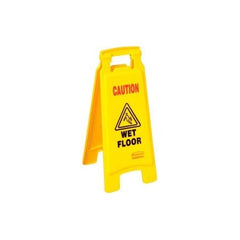 Rubbermaid Commercial FG611277YEL Floor Safety Sign Caution Wet Floor Yellow 26 in L x 11 in W