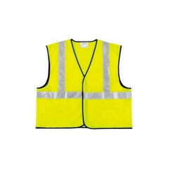 MCR Safety VCL2SLX2 Class 2 Polyester Solid Economy Safety Vest with 3M Scotchlite 2-Inch Silver Reflective Stripe Fluorescent Lime 2X-Large