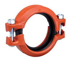 Victaulic C040107PE0 QuickVic Style 107V Orange Enamel Painted Ductile Iron Pre-Assembled Rigid Coupling With Grade E Gasket, 4 IN, Grooved