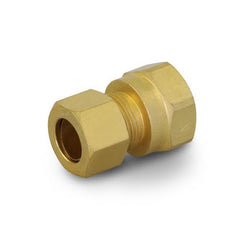 Everflow C66-38-NL | 3/8 OD X 3/8 FIP Compression Adapter Lead Free Brass Fitting | C66-38-NL