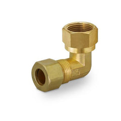 Everflow C70R-3812-NL | 3/8 OD X 1/2 FIP Compression Elbow Lead Free Brass Fitting | C70R-3812-NL