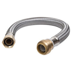 Cash Acme U3088FLEX15 Flexible Braided Lead-Free Water Heater Connector, 3/4 Inch FIP x 3/4 Inch SharkBite, 15 Inch Length