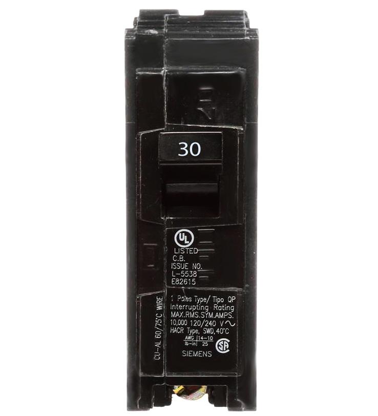 Siemens SEIM--Q130 Q130 Breaker 30A 1P 120V 10K QP