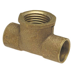 Everflow CCFT1121-NL | 1-1/2 X 1-1/2 X 1 Cast Brass Reducing Tee C X C X F Lead Free