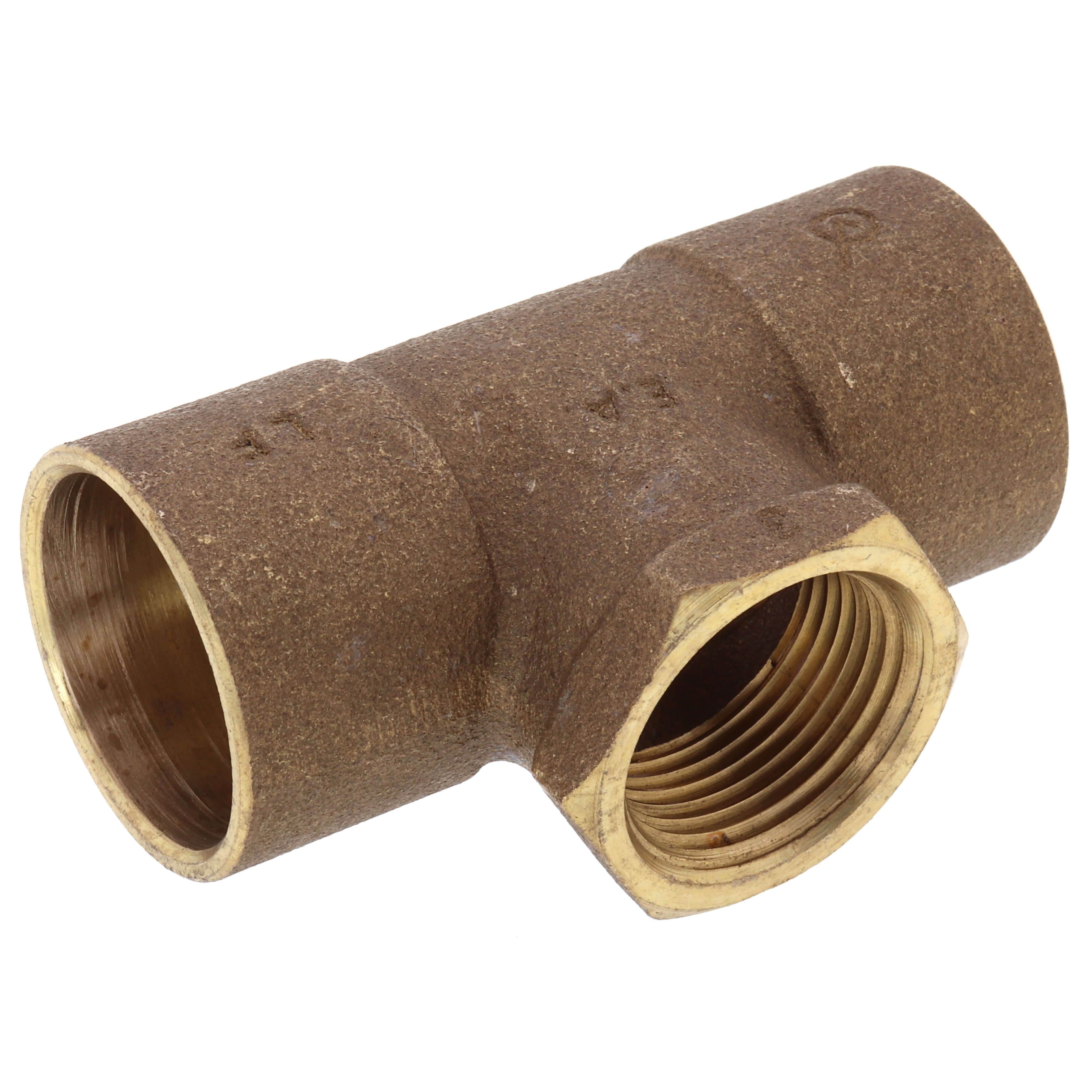 Everflow CCFT1134-NL 1 X 1 X 3/4 NOM Cast Brass Reducing Tee C X C X F Lead Free