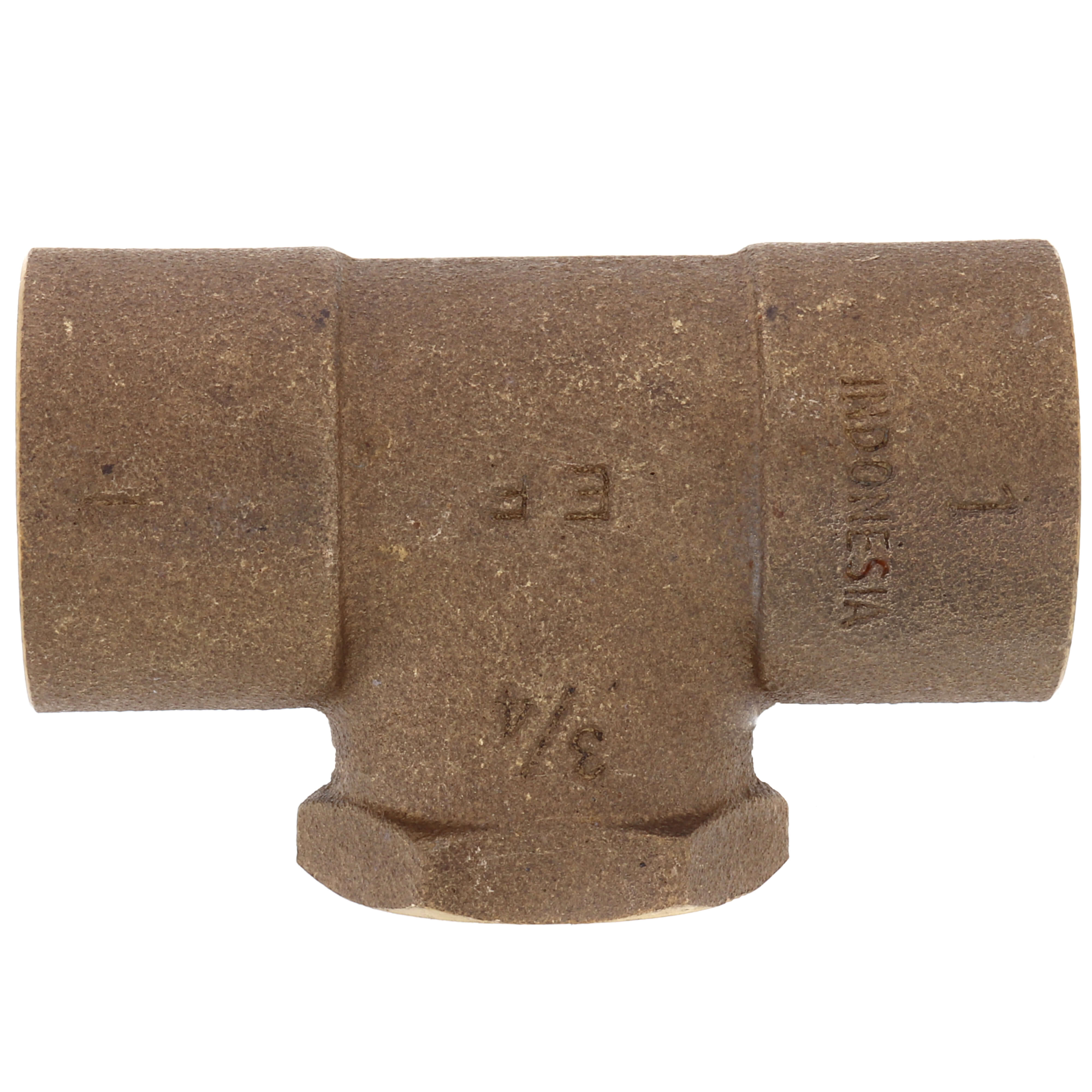 Everflow CCFT1134-NL 1 X 1 X 3/4 NOM Cast Brass Reducing Tee C X C X F Lead Free