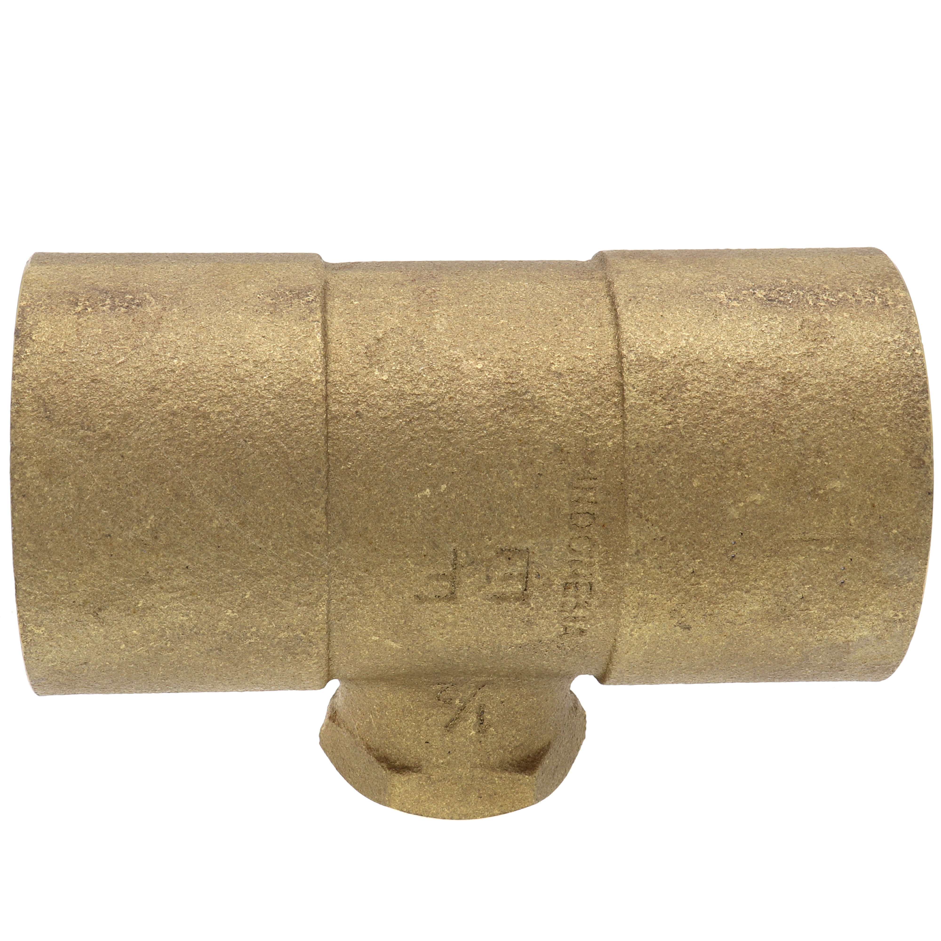 Everflow CCFT1212-NL | 1-1/2 x 1-1/2 x 1/2 C x C x F Cast Brass Reducing Tee Lead Free