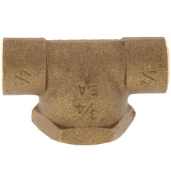 Everflow CCFT1234-NL 1/2 X 1/2 X 3/4 NOM Cast Brass Reducing Tee C X C X F Lead Free