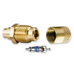 C&D Valve CD1200 1/4 Flare Access Body Solder End 3/16 ID 1/4 5/16 OD w/ CD2245 Brass Cap & Valve Core