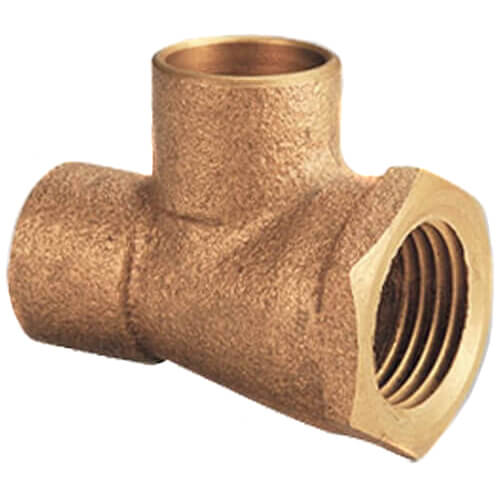 Everflow CFCT2001-NL 2 X 1/2 X 2 NOM Cast Brass Reducing Tee C X F X C Lead Free