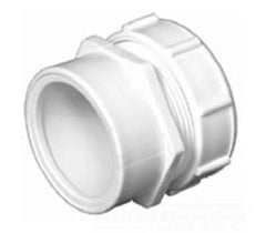 CHARLOTTE PIPE PVC00103P0600 1-1/2 x 1-1/4 in PVC Spigot x Slip Male Adapter with Washer and Plastic Nut