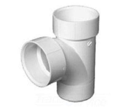 CHARLOTTE PIPE PVC004030800 2 in Spigot x Hub x Hub PVC DWV Sanitary Street Tee