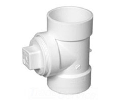 Charlotte Pipe PVC00444X0600 1-1/2 In. PVC DWV Cleanout Tee With Plug