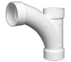 CHARLOTTE PIPE PVC005010800 2 in. Hub x Hub x Hub PVC DWV Combination Wye and 45-Degree Bend