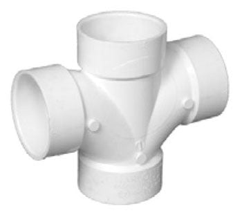 Charlotte Pipe and Foundry 03512 DWV4X 4 Double Sanitary Tee