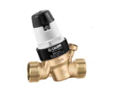 Caleffi NA535861HA PresCal 1 in Brass Pressure Reducing Valve Body with Gauge