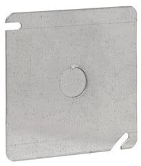 Crouse-Hinds TP478 Square Outlet Box Cover 4 in Flat with 1/2 KO