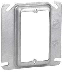 Crouse-Hinds TP484 1/2 Raised Steel 1-Device Square Outlet Box Mud Ring