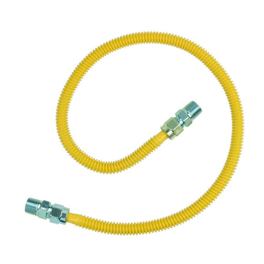 Easyflex EFGC-038-YE-1010-18 Yellow Epoxy Coated Stainless Steel Gas Connector