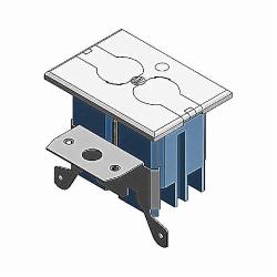 ABB B121BFBRW CAR WHITE RESI FLOOR BOX